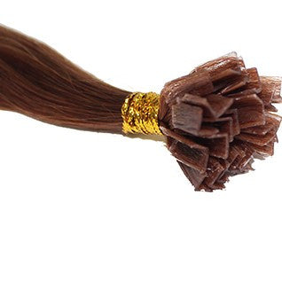 24" V-Tip Fusion Hair Extensions EUROPEAN STRAIGHT - Colour #033 - Dark Auburn