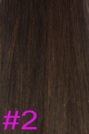 20" V-Tip Fusion Hair Extensions EUROPEAN BEACH WAVE - Colour #002 - Darkest Brown