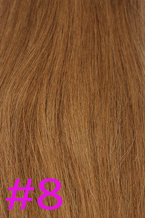 20" V-Tip Fusion Hair Extensions EUROPEAN BEACH WAVE - Colour #008 - Light Brown