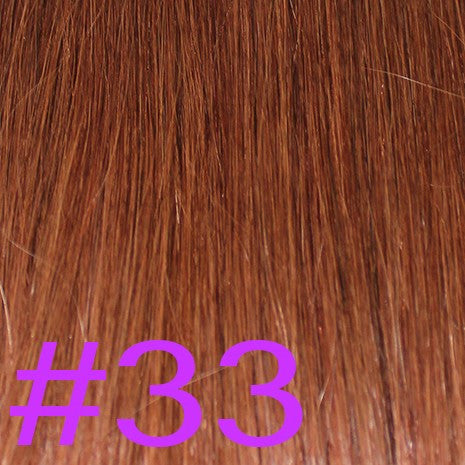 20" V-Tip Fusion Hair Extensions EUROPEAN STRAIGHT - Colour #033 - Dark Auburn