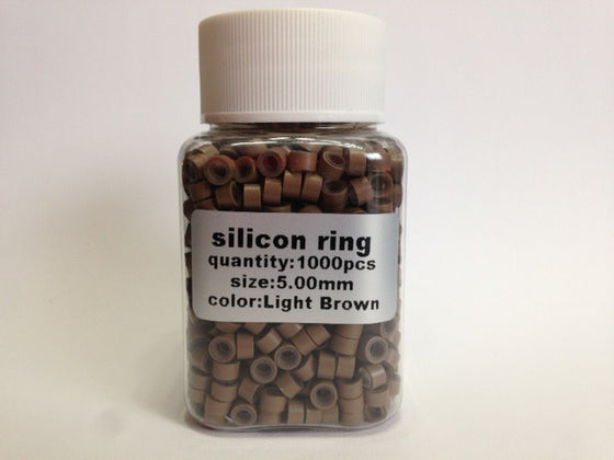 Micro Link Beads - 5mm With Silicone Lining - 006 - Light Brown