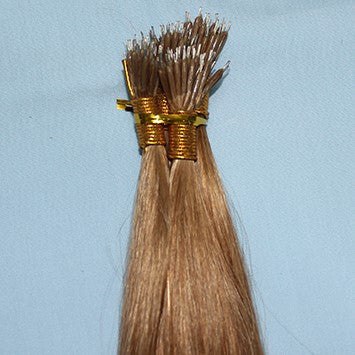 20" Nano Ring Hair Extensions EUROPEAN STRAIGHT - Colour #008 - Light Brown