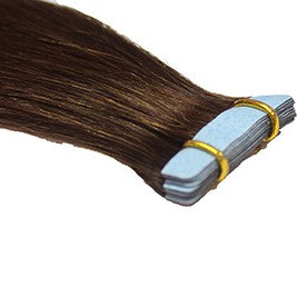 24" Tape In Luxury EUROPEAN Virgin Remy Extensions STRAIGHT - Colour #004 - Chocolate Brown