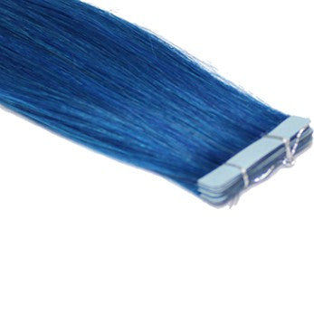 20" Tape In Extensions EUROPEAN STRAIGHT - Colour #BLUE - Blue